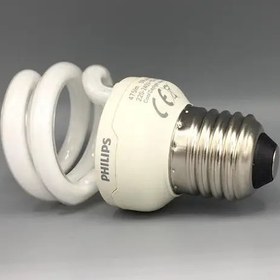 تصویر لامپ کم مصرف فیلیپس اصلی 8 وات پیچی 12 عددی 