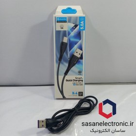 تصویر کابل شارژ فست موبایل USB به Type-C برند Soloffer مدل X-4 با کیفیت اورجینال طول 1 متری 