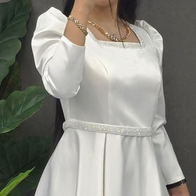 تصویر لباس عروس مدل نگین ۱۰۷ سایز ۴۲ و ۴۶ رنگ سفید 