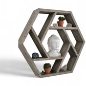 تصویر شلف دیواری مدل FD03 سیترا hexagonal wall shelf