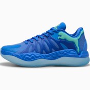 تصویر کتونی والیبال بسکتبال هندبال پوما هالی برتون۱ مسترکوالیتی رنگ آبی Puma haliburton 1 Puma haliburton1 Blissful Blue-Royal Sapphire