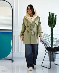 تصویر بارانی زنانه نیکدل مدل نیکدل کتان سایز ۳۶ تا ۴۶ 