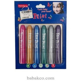 تصویر گریم صورت متالیک 6رنگ md8006 