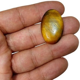 تصویر نگین چشم ببر بیضی طبیعی 