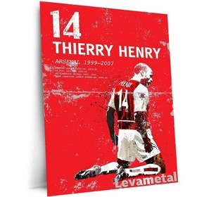 تصویر متال پوستر فوتبالی از تیری هانری Thierry Henry با کد A-118 