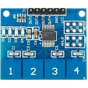 تصویر ماژول سنسور خازنی تاچ ( لمسی ) 4 تایی TTP224 
