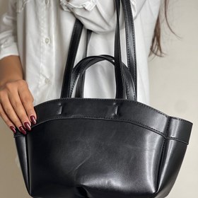 تصویر کیف دستی سایز بزرگ زنانه برند زارا 2دسته همراه کیف آرایشی ZARA BAG