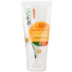 تصویر کرم ضد آفتاب رنگی فاقد چربی شون با رنگ طبیعی + SPF50 