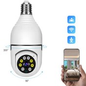 تصویر دوربین مداربسته لامپی پانوراما با قابلیت وای‌فای 