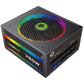 تصویر منبع تغذیه کامپیوتر گیم مکس مدل 750-RGB رینبو ا GAMEMAX RGB-750 Rainbow Power Supply GAMEMAX RGB-750 Rainbow Power Supply
