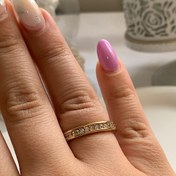 تصویر رینگ نگین دار - سایز۸ / طلایی 