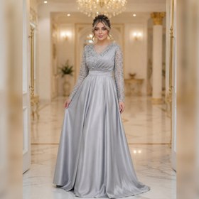 تصویر لباس مجلسی زنانه مدل جسیکا سایز ۴۰ تا ۴۸ با حجاب 