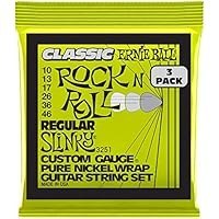 تصویر Ernie Ball معمولی Slinky Classic Classic Nickel Guitar Strings 3-Pack ، 10-46 سنج (P03251) Ernie Ball Regular Slinky Classic Pure Nickel Electric Guitar Strings 3-pack, 10-46 Gauge (P03251)