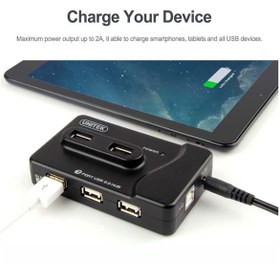 تصویر هاب USB شش پورت با قابلیت شارژ یونیتک مدل Y-2072 ا Y-2072 USB2.0 6Port Hub with Charging Port کد 1893 