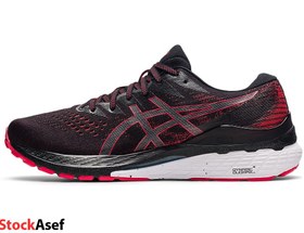 تصویر کتونی اورجینال آسیکس مشکی_قرمز مدل کایانو 28 Asics Kayano28 1011B189 