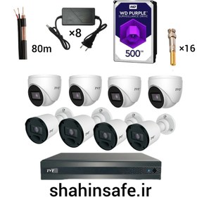 تصویر پکیج 8 دوربین 2 مگاپیکسل TVT 