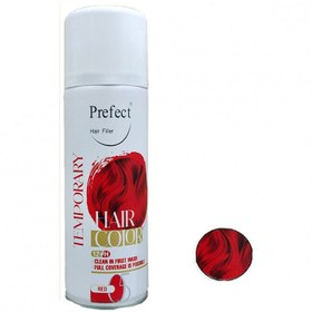 تصویر اسپری مو رنگی پرفکت شماره 05 قرمز Red (150 میل) Perfect red Temporary Hair Color Spray NO.05-150ml