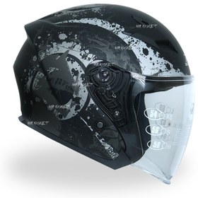 تصویر کلاه کاسکت راپیدو بدون فک مدل BLK BON Motorcycle helmet without jaw B UNIT 869