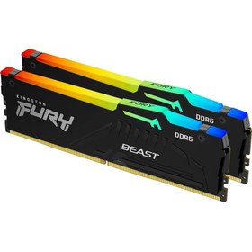 تصویر رم کینگستون مدل FURY Beast DDR5 RGB 32GB Kingston FURY Beast DDR5 RGB 32GB