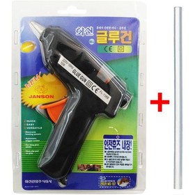 تصویر دستگاه چسب تفنگی جانسون مدل FL138B به همراه چسب حرارتی 