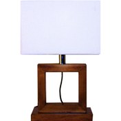 تصویر آباژور رومیزی چوبی مسینا N2 Table lamp N2