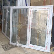 تصویر پنجره یو پی وی سی 120در120باشیشه دو جداره. هزینه ارسال به عهده مشتری میباشد 