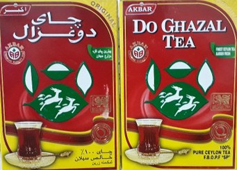 تصویر چای دو غزال ساده 500 گرم شیرنشان 