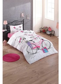 تصویر ست روتختی تک نفره دخترانه کریستالی و جذاب برند favora Crystal Cute Girls Single Teen Duvet Cover Set