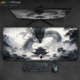 تصویر موس پد گیمینگ طرح Dragon/Samurai سایز بزرگ مدل Dragon Samurai (DRS-10) Large Gaming Mouse Pad 