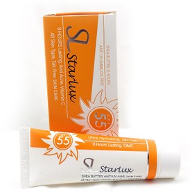 تصویر ضدآفتاب بی رنگ spf55 استارلوکس 