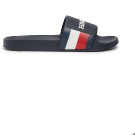 تصویر دمپایی استخر مردانه - پلی‌استر، آبی برند Tommy Hilfiger Men's Pool Slides - Polyester, Blue