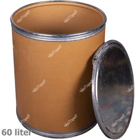 تصویر بشکه فیبری مقوایی مناسب عطاری و سوپر مارکت Fiber cardboard barrel suitable for Attari and supermarket