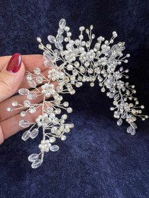 تصویر ریسه موی عروس کد R23 Bridal headband code R23