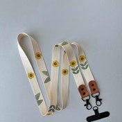 تصویر آویز موبایل کراس بادی «طرح‌گل زرد» 