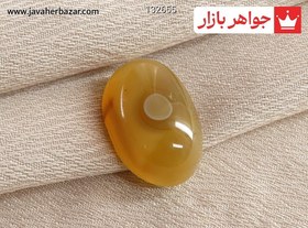 تصویر نگین عقیق هندی زرد باباقوری کد 132655 