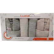 تصویر ست حوله تن‌پوش دونفره عروس و داماد لوزیا 