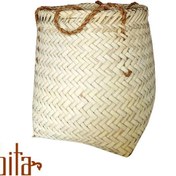 تصویر ظرف حصیری استوانه بدون درب 