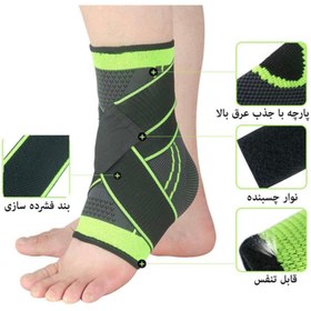 تصویر قوزک بند پا طبی ورزشی بند دار - دو عددی Medical sports ankle brace