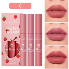 تصویر پک رژ لب مایع توت فرنگی کالر کاستل سه عددی 