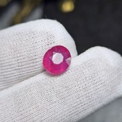 تصویر نگین سنگ یاقوت سرخ صورتی معدنی کد 36423 