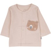 تصویر بلوز آستین بلند جلو دکمه طرح کانگورو و دوستان رنگ کرم نیلی Nili 