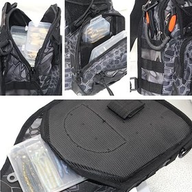 DEILAI Fishing Backpack Tackle Bag with Rod Holder Waterproof Gear