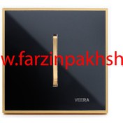 تصویر کلید و پریز ویرا مدل شهاب طلا مشکی Veera Switch And Sockets Shahab Gold Black