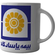 تصویر ماگ چاپلینو با طرح آرم بیمه پاسارگاد – M120 Chaplino mug with Pasargad Insurance logo design