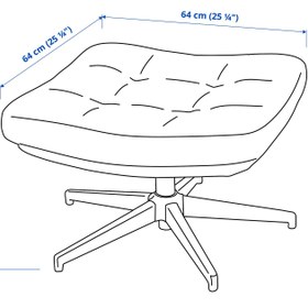 تصویر زیرپایی چرخان مدل HAVBERG | برند ایکیا | ارسال 15 الی 20 روز کاری 