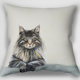 تصویر "کوسن گربه – طرح Feline Friends Maine Coon Framed اثر کتی والترز | کاور کوسن گربه مین کون قاب‌شده" 