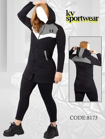 تصویر ست مانتو شلوار کلاهدار ورزشی زنانه UNDER ARMOUR کد 003 UNDER ARMOUR womens sports hooded coat and pant set code 003