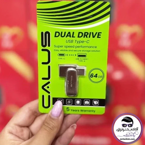 خرید و قیمت فلش مموری 64 گیگ کالوس otg usb3.2 CALUS DUAL DRIVE USB TYPE ...
