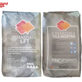 تصویر چسب کاشی و سرامیک پرسلان پودری (lft) کاریزما سفید – charisma tile mortar 20kg 