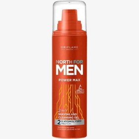 تصویر فوم اصلاح و شوینده صورت آقایان پاورمکس نورث فورمن North for men power Max 2in 1 Shaving and cleansing Foam